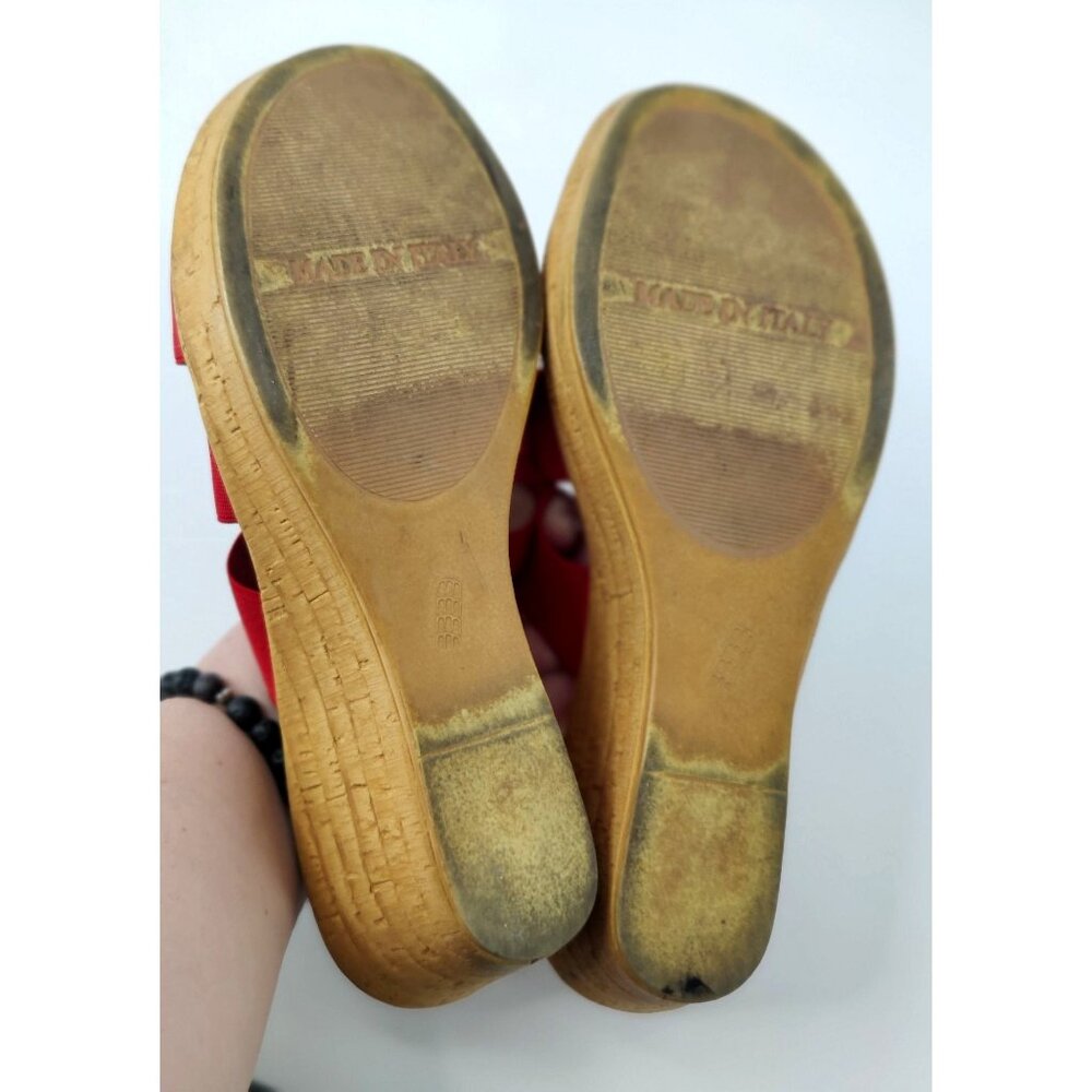 Italian Shoemakers Women's Open Toe Slide Wedge Sandals Size 10 - Picture 8 of 12